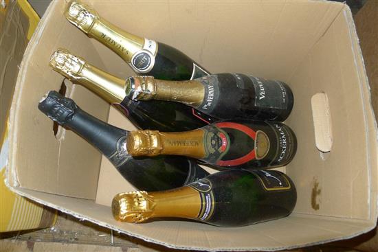 6 bottles of sparkling wine